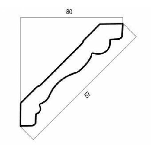 Фото Карниз Cosca Травертин 80 мм, Оникс