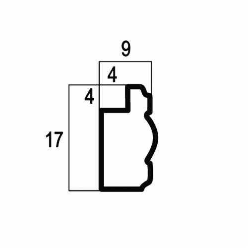 Фото Багет Cosca Травертин Топаз, 17 мм  