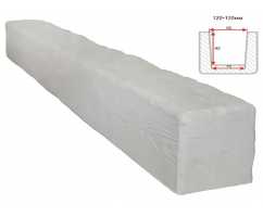 Балка декоративная из полиуретана Arno Decor Рустик 120х120мм Белая, длина 1м