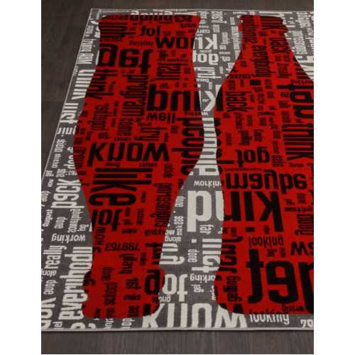 Фото Ковер Merinos Rio C081 Gray-Red 0,80*1,50