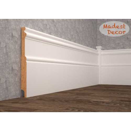 Фото Плинтус напольный под покраску 17-185-18 Madest Decor MDF (185х18х2400 мм)
