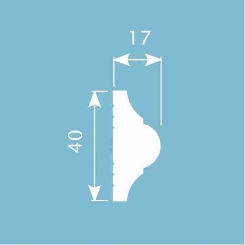 Фото Молдинг под покраску Cosca MX002 из экополимера 40х17