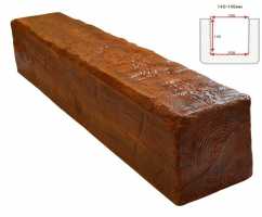 Балка декоративная из полиуретана Arno Decor Рустик 145х145мм Орех, длина 1м