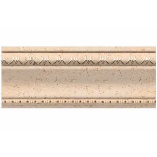 Фото Плинтус потолочный Cosca Травертин 60 мм, Кварц