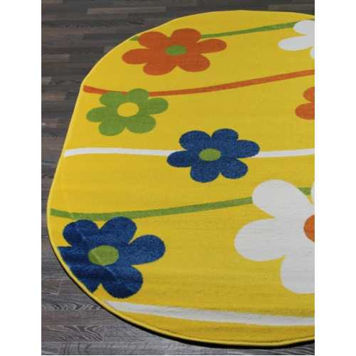 Фото Ковер Merinos Crystal 1021 YELLOW 0,80*1,50 овал