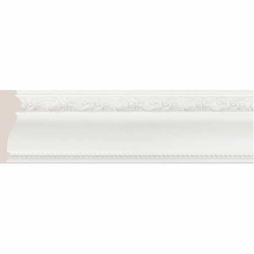 Фото Плинтус потолочный Cosca Антик 84 мм, Белый