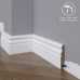 Маленькое фото Плинтус напольный под покраску 22-083-16 Madest Decor MDF (83х16х2400 мм)