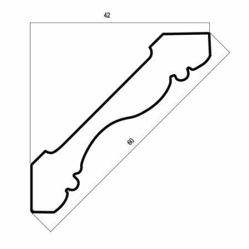 Фото Карниз Cosca Иконики 60 мм, Античное золото