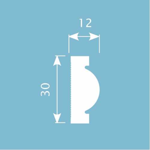 Фото Молдинг под покраску Cosca MX042 из экополимера 30х12