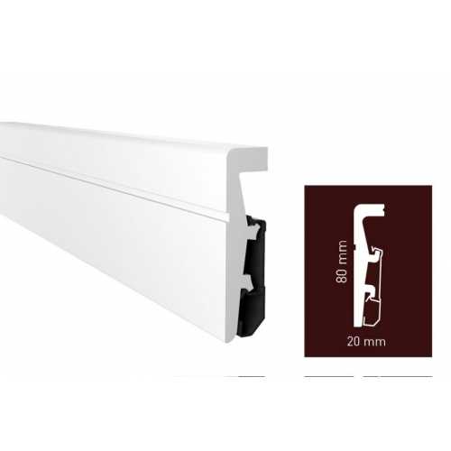 Фото Плинтус напольный под покраску Arbiton Vega P0811, 80*20*2400