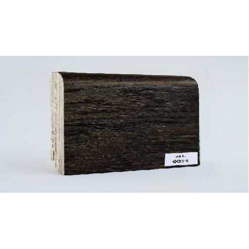 Фото Плинтус напольный шпонированный Finitura Дуб арт.024, 120*30 мм (фигурный)