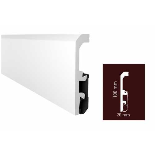 Фото Плинтус напольный под покраску Arbiton Vega P1010, 100*20*2400