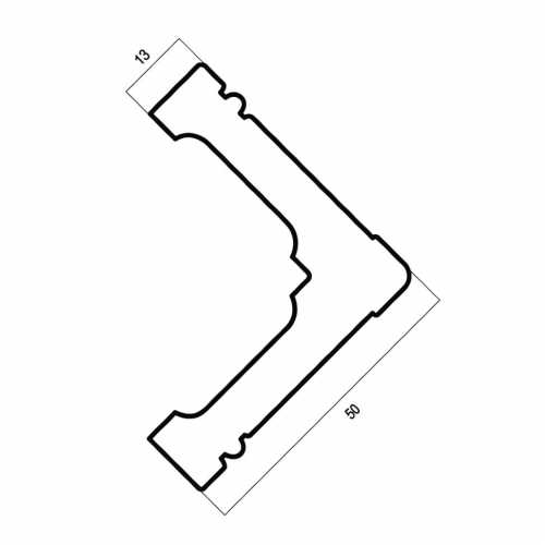 Фото Угол Cosca Антик 50 мм, Бежевый с патиной 