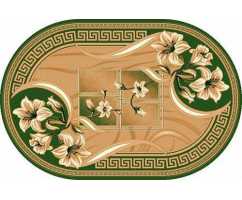 Ковер Merinos Laguna d187 GREEN ОВАЛ 1,50*1,90 