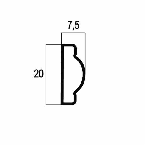 Фото Молдинг Cosca Травертин 20 мм, Кварц