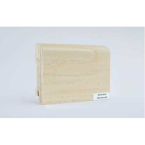 Фото Плинтус напольный шпонированный Finitura Ясень белый, 100*15 мм