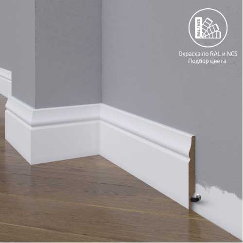 Фото Плинтус напольный МДФ Madest Decor модель 04-083-12 крашеный по RAL/NCS (83х12х2400 мм)