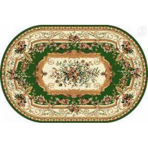 Фото Ковер Merinos Laguna 5439 GREEN ОВАЛ 1,50*3,00