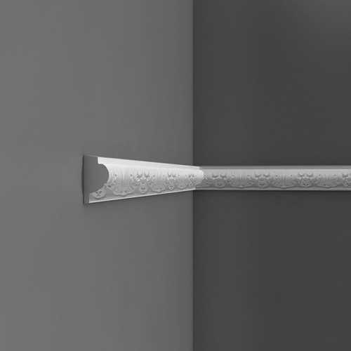 Фото Молдинг под покраску Orac decor P3020 из полиуретана (61х32х2000 мм)