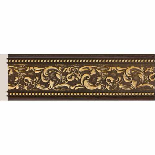 Фото Бордюр Антик 79 мм, красное дерево с золотом