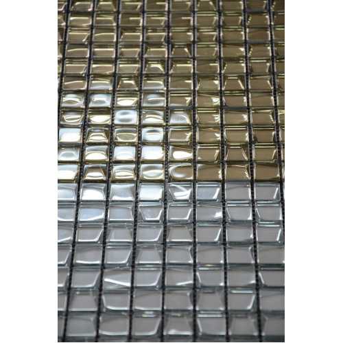 Фото Мозаика стеклянная Caramelle Alchimia Aureo trapezio 20х20 (306х306х6 мм)