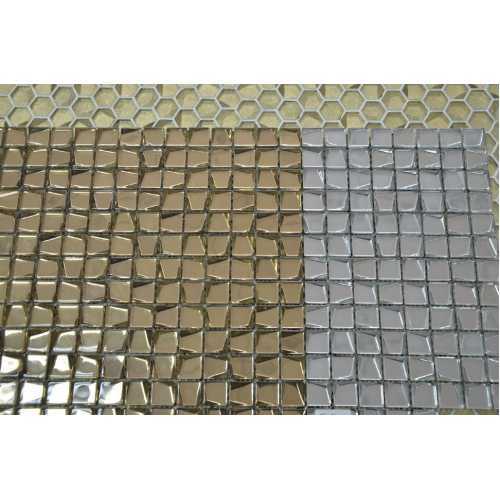 Фото Мозаика стеклянная Caramelle Alchimia Aureo trapezio 20х20 (306х306х6 мм)