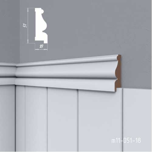 Фото Молдинг MDF крашеный RAL/ NCS Madest Decor для стеновой панели 11-051-18