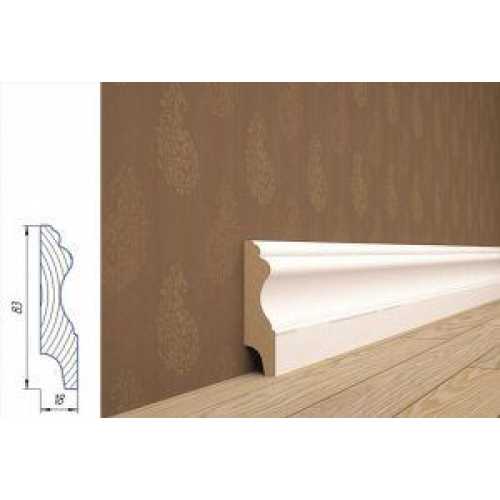 Фото Плинтус напольный МДФ Madest Decor модель 03-083-18 крашеный по RAL/NCS (83х18х2400 мм)