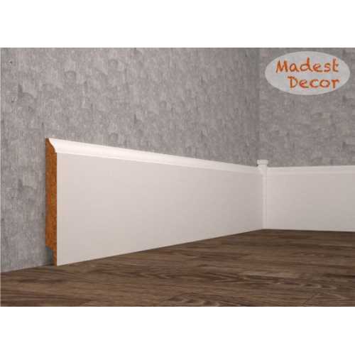 Фото Плинтус напольный под покраску 16-120-16 Madest Decor MDF (120х16х2400 мм)