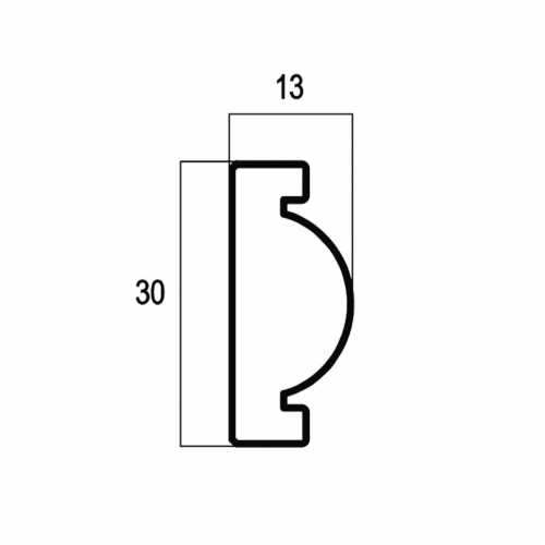 Фото Молдинг Cosca Венский лес 30 мм, Дуб тёмный