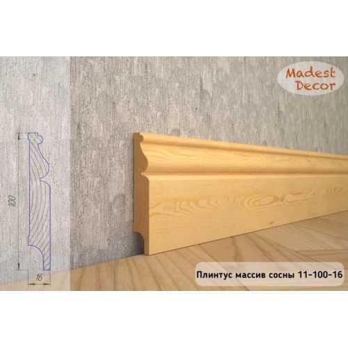 Фото Плинтус из массива Сосны без покрытия Madest decor 11-100-16