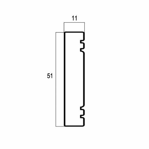 Фото Бордюр Cosca Антик 51 мм, Матовое золото