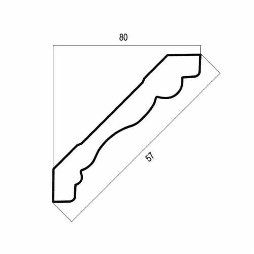 Фото Карниз Cosca Эрмитаж 80 мм, Белый матовый