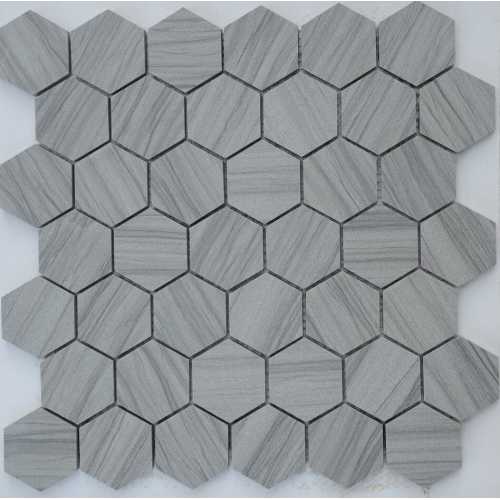 Фото Мозаика из натурального камня Caramelle Pietrine Hexagonal Marmara grey hex 40х23 (292х298х8 мм)