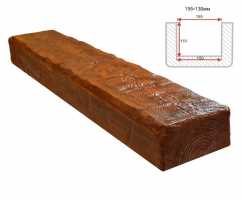 Балка декоративная из полиуретана Arno Decor Рустик 195х130мм Орех, длина 1м