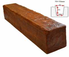Балка декоративная из полиуретана Arno Decor Рустик 70х70мм Орех, длина 3м