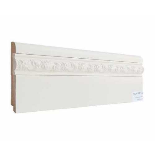 Фото Плинтус напольный под покраску Finitura Decor МДФ 120х16мм, с фигурной вставкой