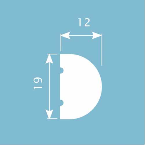 Фото Молдинг под покраску Cosca MX012 из экополимера 19х12
