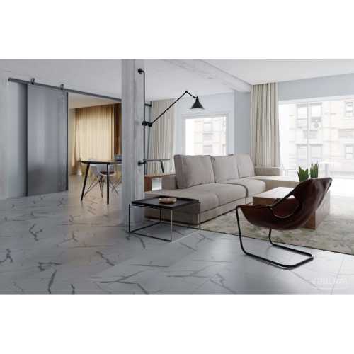 Фото Плитка ПВХ Vinilam Ceramo Stone Греческий мрамор 87999, 43 класс (940х470х6.0 мм)