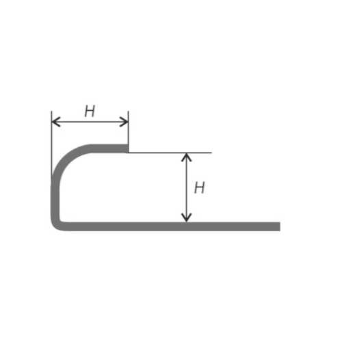 Фото Наружный профиль для керамической плитки ZKR 12, длина 2700 мм